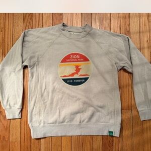 Zion National Park Cream Sweatshirt